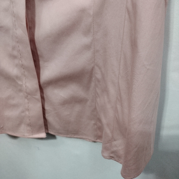 NWT Studio W Concealed Button Shirt Womens 12 Pink Barbiecore Office Career - Picture 4 of 10